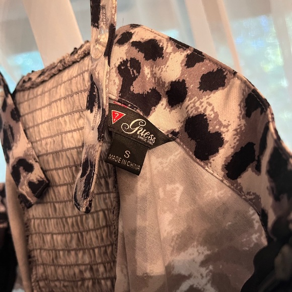 GUESS Leopard Satin Tie Corset Top - Picture 4 of 4